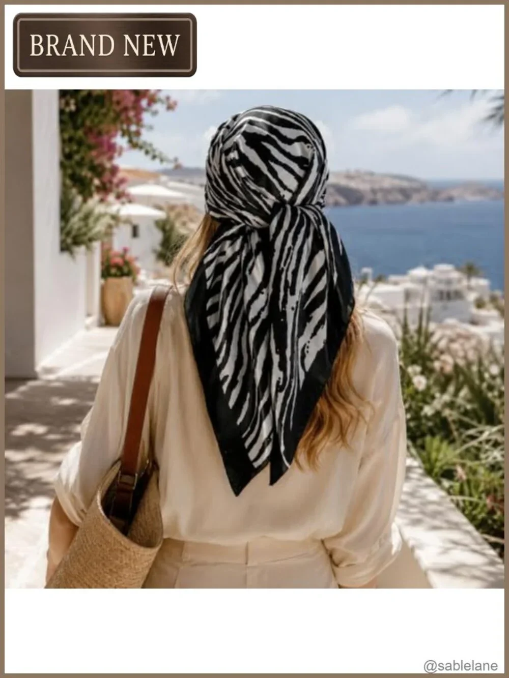 Women's Satin Square Scarf Head Wrap Bandana 35x35